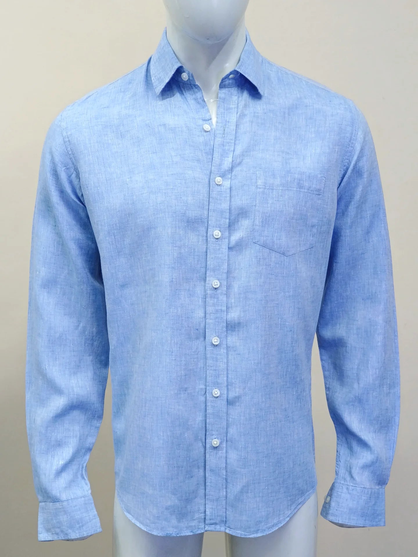 Peacock Blue Linen - [L]
