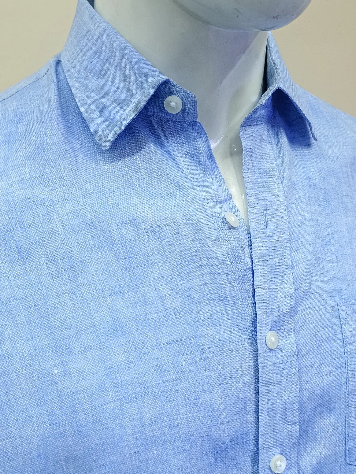 Peacock Blue Linen - [L]