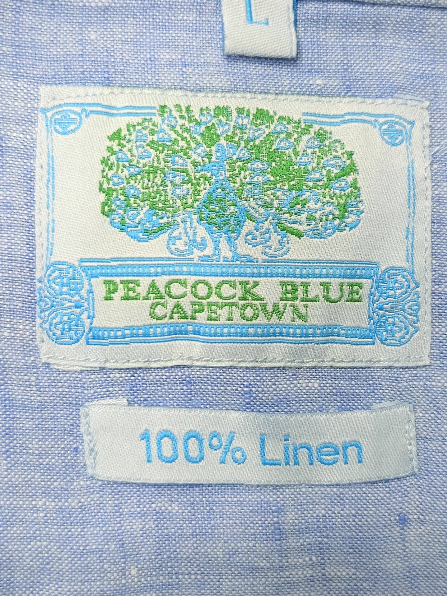 Peacock Blue Linen - [L]
